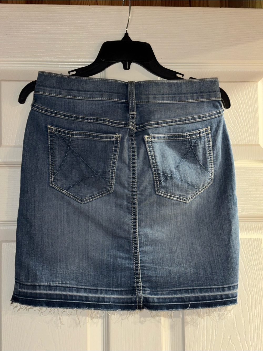 Ariat Blue Denim Mini Skirt with Green Cactus Motif - Picture 3 of 5